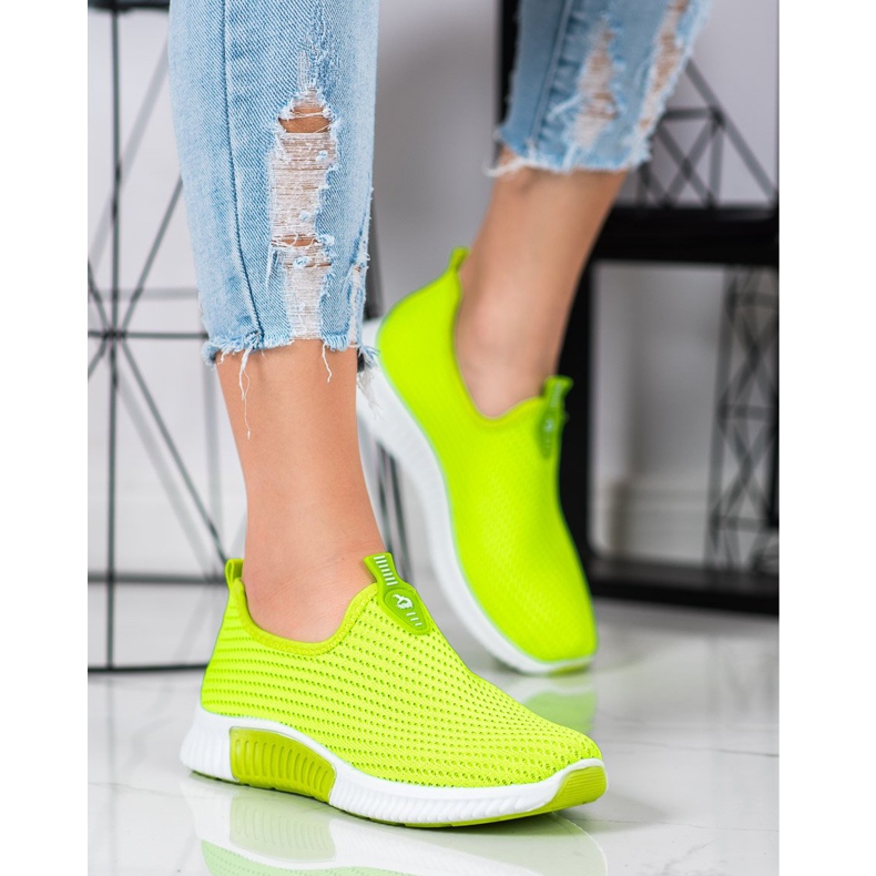 SHELOVET Bekväma textilskor grön 1