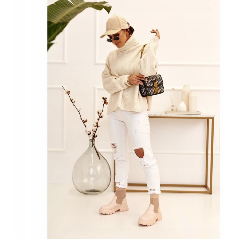 Strumpor för kvinnor Arbetare Beige Stormy brun 1