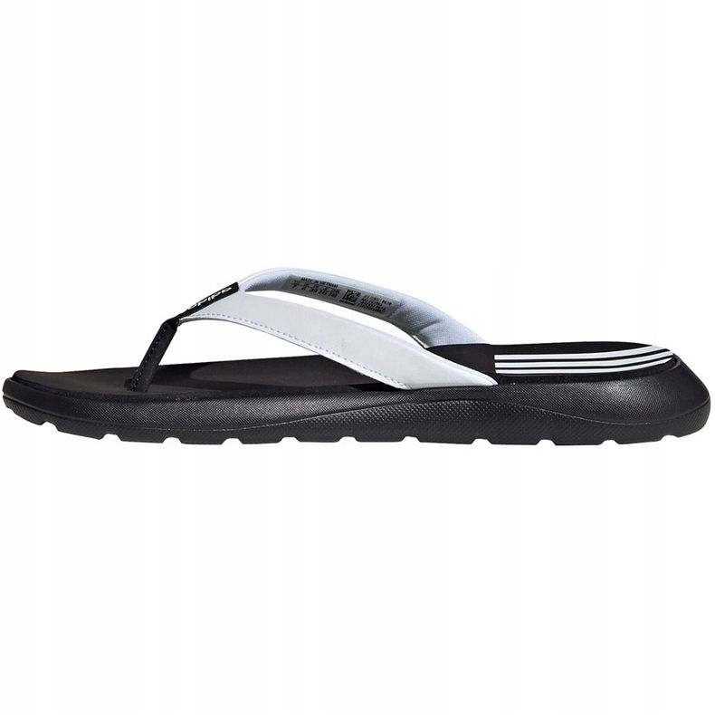 Adidas Women's Comfort Flip Flop vita och svarta EG2065 tofflor 2