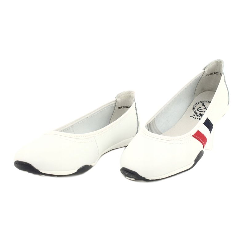 Kvinnors sportballerinas Filippo DP2063 / 21 vit röd marinblå 2