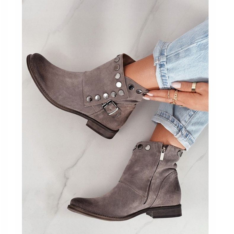 Exquisite Mockaskor för kvinnor med ett spänne Utsökt 1198 Cappuccino brun 1