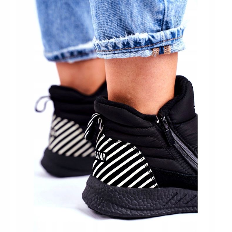 Kvinnors sportstövlar Big Star Black GG274470 vit svart 4