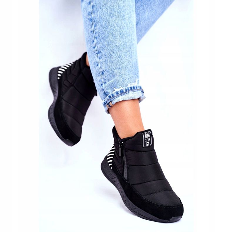 Kvinnors sportstövlar Big Star Black GG274470 vit svart 3