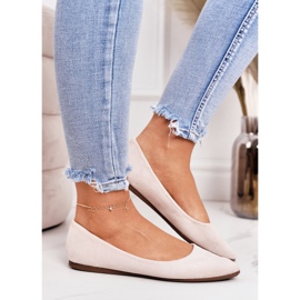 PS1 Delikat Ballerina I Spitz Suede Beige Dermeno 1