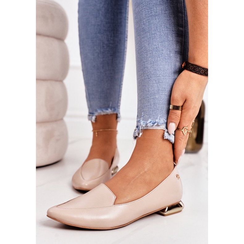 Damskor på guldklackar Laura Messi 2013 Beige 1