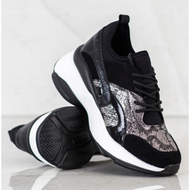 Bestelle Trendiga sneakers på plattformen beige svart 1