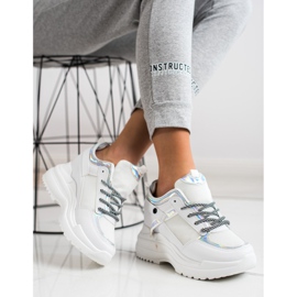 Marquiz Wedge Sneakers vit silver- 1