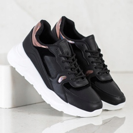 SHELOVET Svarta sneakers mångfärgad 2