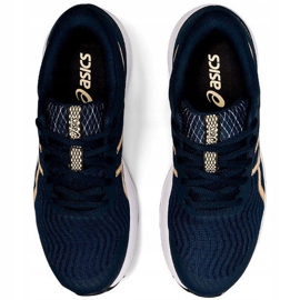 Asics Patriot 12 löparskor för kvinnor marinblå 1012A705 403 gyllene 1