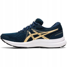 Damskor Asics Gel-Contend 7 marinblå 1012A911 401 gyllene 1