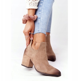 Vinceza Dam stövletter med utskärningar Beige Caroline 1