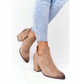 Vinceza Dam stövletter med utskärningar Beige Caroline 2