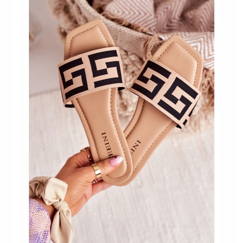 Dam klassiska Beige Melinda tofflor svart 1