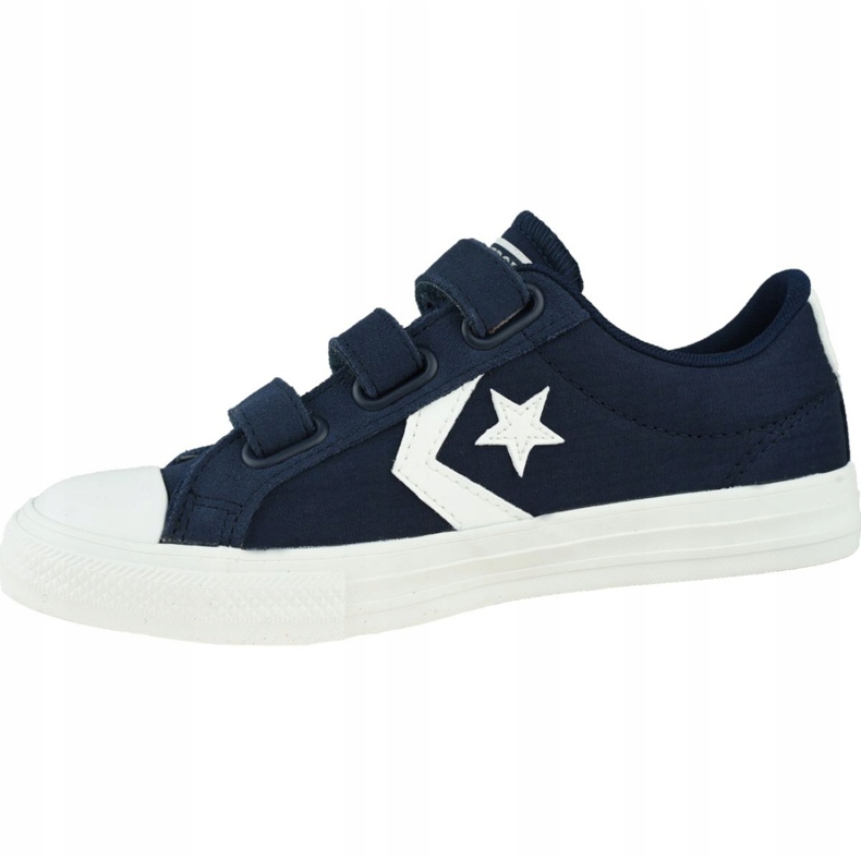 Converse Star Player Low Kids 667547C skor vit marinblå 1