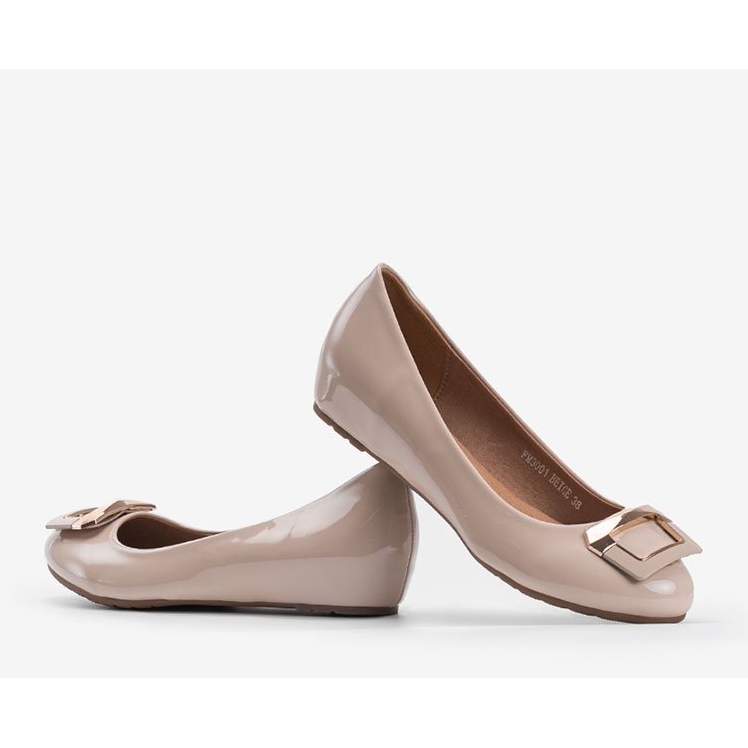 Beige kilklackskor Lillie 1