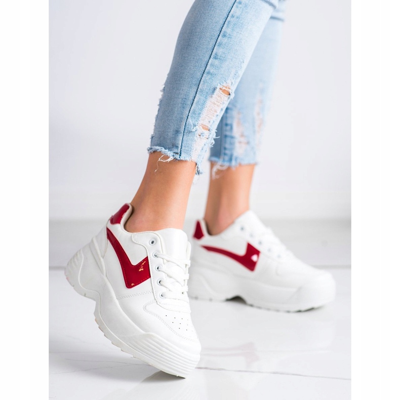 Kylie Sneakers på plattformen vit 1