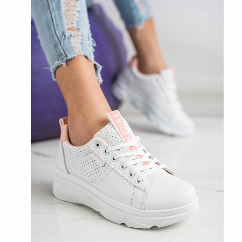 SHELOVET Sneakers på den vita fina plattformen 2