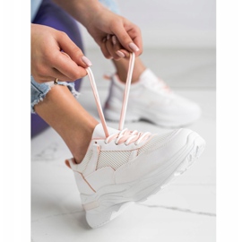 SHELOVET Bekväma vita sneakers 1