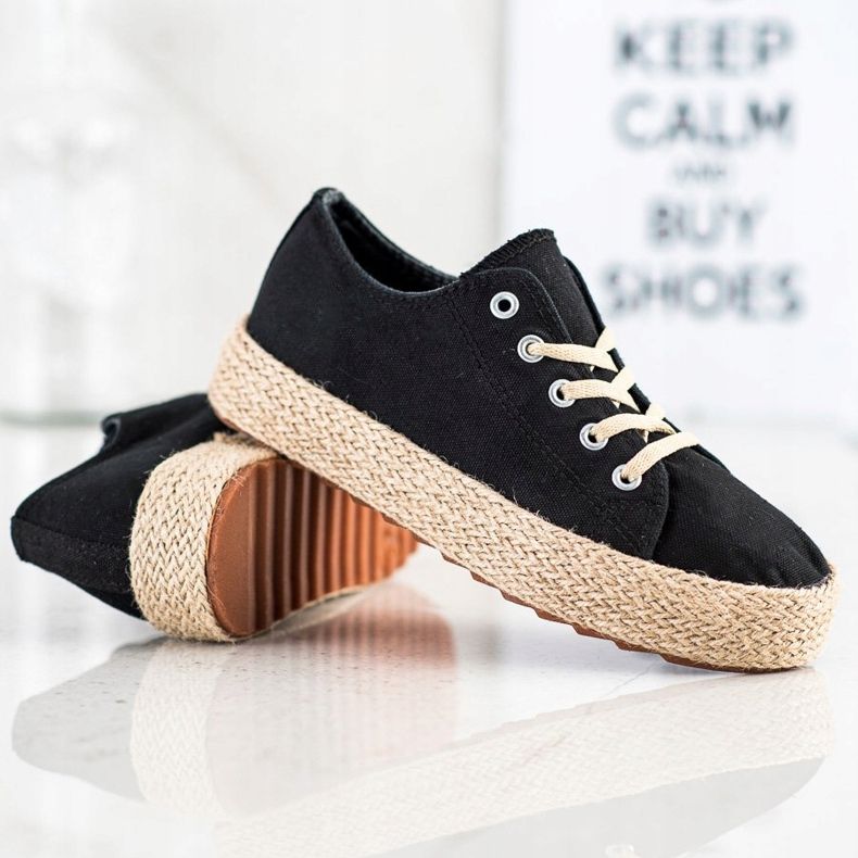 Kylie Snygga Espadriller svart 1