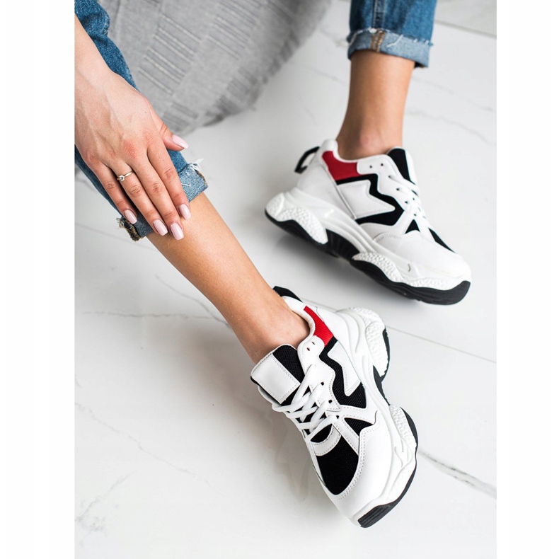 Fashion Bekväma sneakers vit mångfärgad 1