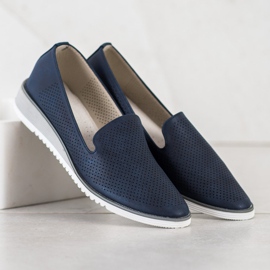 Goodin Openwork Leather Lords blå 1