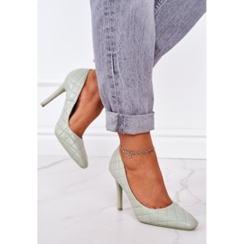PS1 Elegant grön quiltad stilettos Rosanna 2