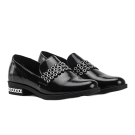 Jamie svartlackerade skor för kvinnor 1