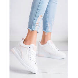 SHELOVET Vita skor med dold kil 2