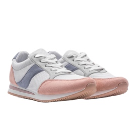 Klassiska vita sneakers med Aniya rosa 1