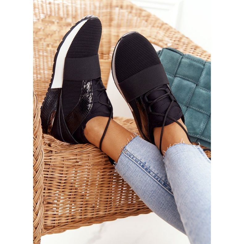 FB2 Kvinnors sportskor Sneakers Svart Netta 1