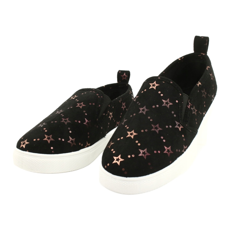 Evento Mocka Sports Slip-On Sneakers 21DZ26-3931 ['svart guld'] svart 2