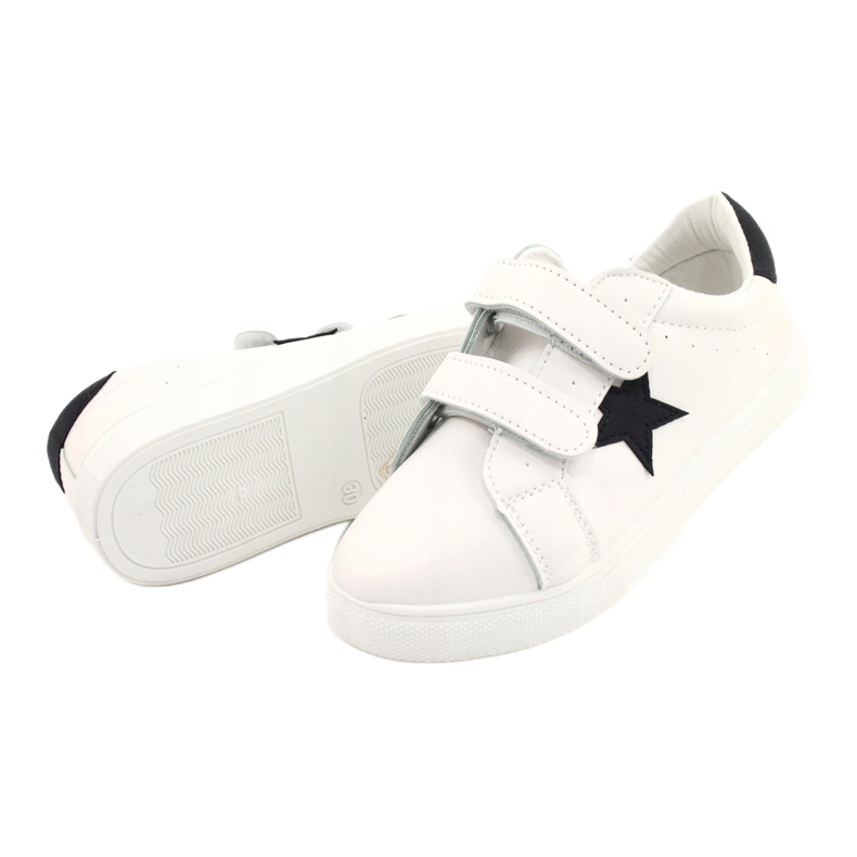 Evento Star News 21DZ26-3932 Sneakers med kardborreband, vita 3