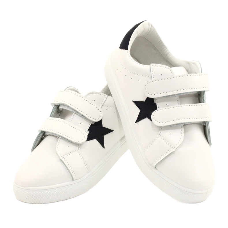 Evento Star News 21DZ26-3932 Sneakers med kardborreband, vita 4