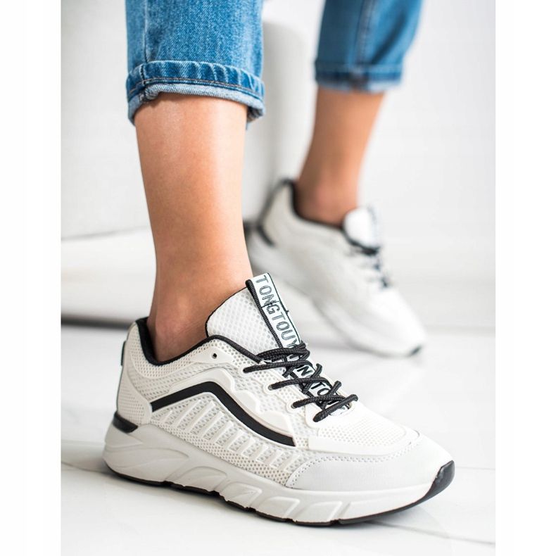 SHELOVET Klassiska sneakers vit svart 1