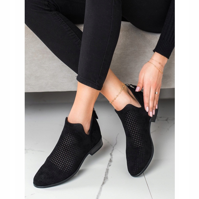 VINCEZA fjäderstövlar svart 1