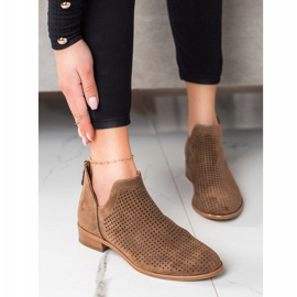 VINCEZA fjäderstövlar brun 2