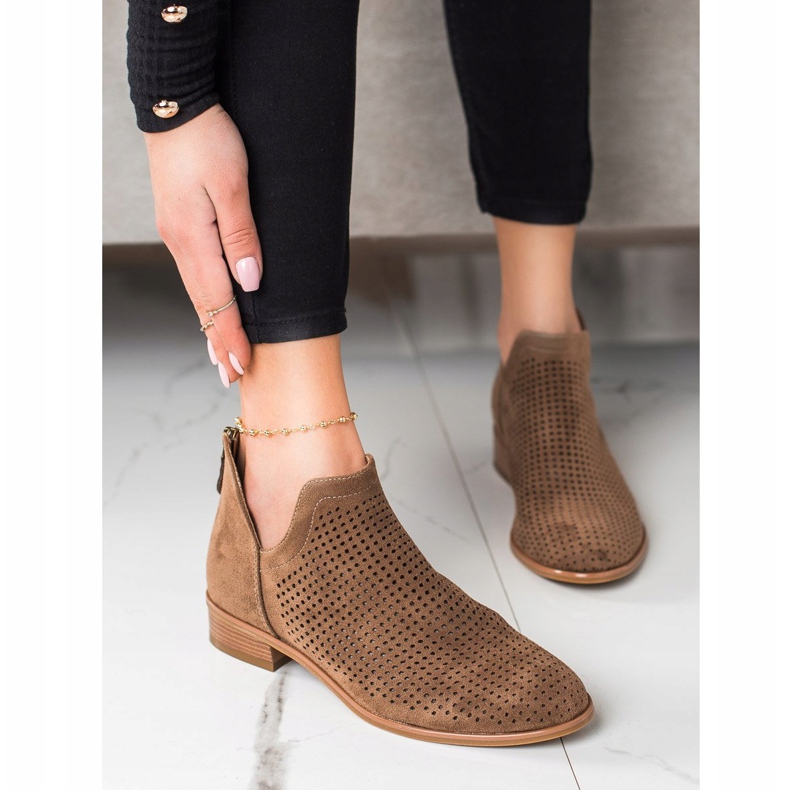 VINCEZA fjäderstövlar brun 2