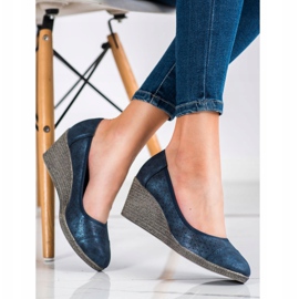 Goodin Marinblå kilpumpar 1