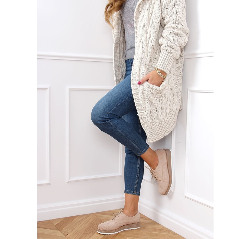 Dam snörning loafers beige 8988-45 Beige 1