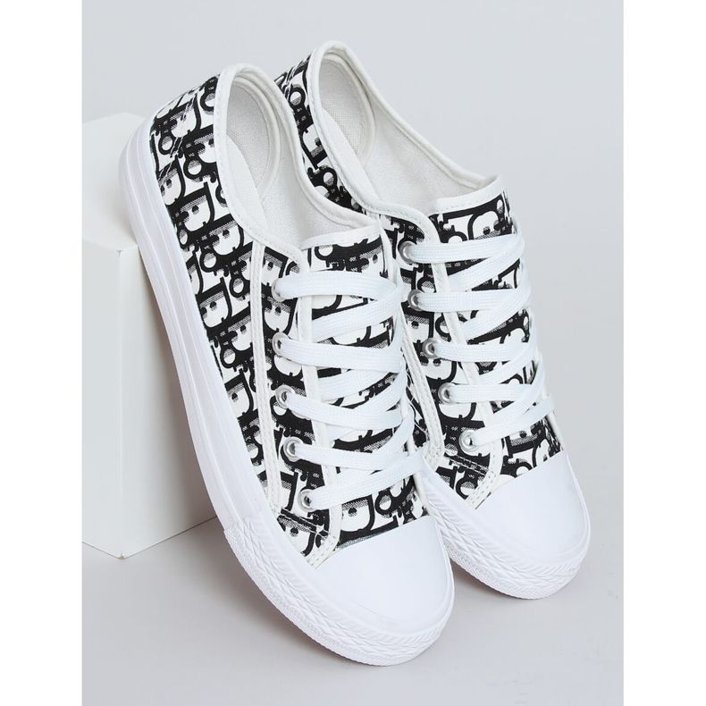 Svarta kvinnors sneakers XL30P Svart vit 1