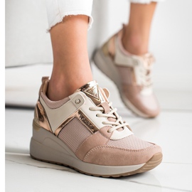 Snygga VINCEZA sneakers rosa 1