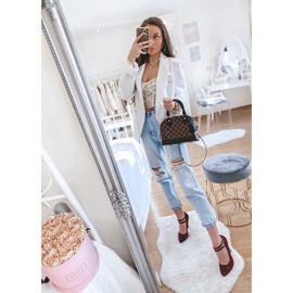 Burgundy mocka pumpar på L408 hälen röd 1