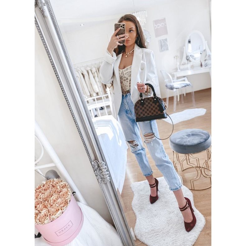 Burgundy mocka pumpar på L408 hälen röd 1