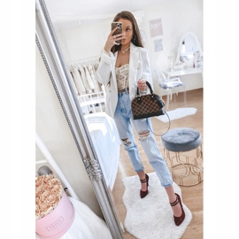 Burgundy mocka pumpar på L408 hälen röd 2