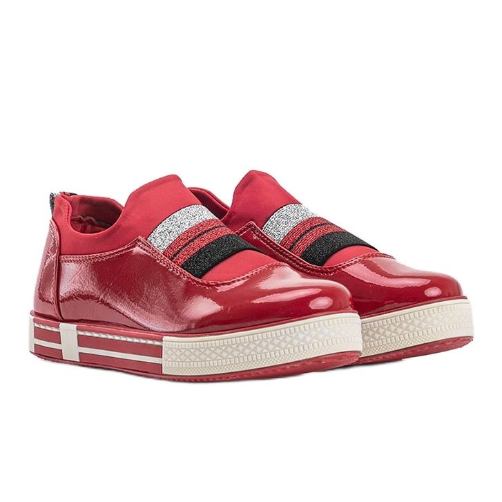 Jayde Patent Leather Sneakers röd 1