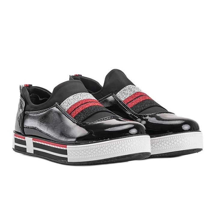 Svart patent Jayde tränare 1