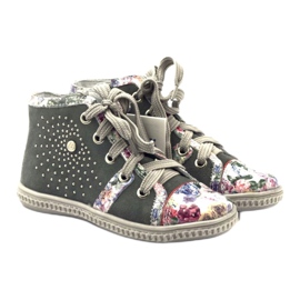 Stövlar, barnskor med strass Bartek 87254 rosa grå 4