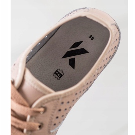 Kylie Läder Brogues på plattformen rosa 1