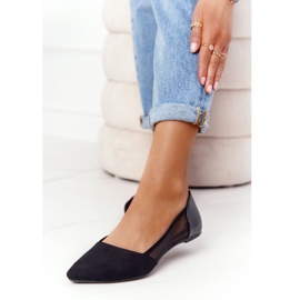 Svarta mockaballerinor i spets med nät 2