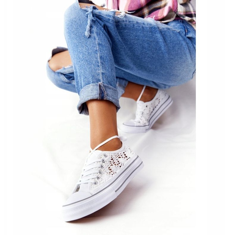 FB2 Candice sneakers för kvinnor med vit spets 1